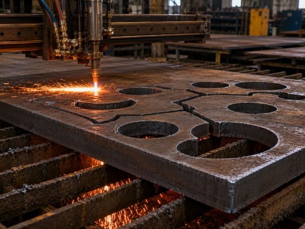 Oxy Fuel Cut Heavy Steel Plate